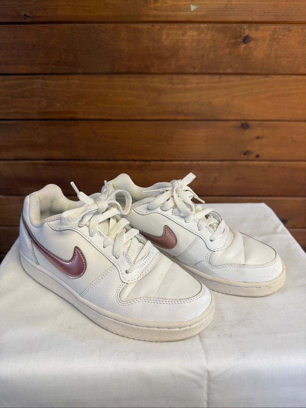 Nike Women's Ebernon Low White/Bronze Sz 5.5 BV1156-100
